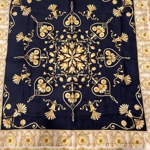 Pierre Balmain FRANCE Vintage Large  Unique Scarf 100% Silk, Hand Rolled PARIS